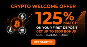 Crypto welcome offer – 125% match
