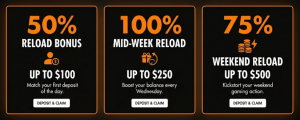 Reload deposit bonuses
